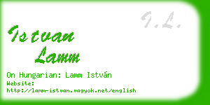 istvan lamm business card