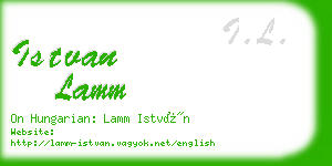 istvan lamm business card